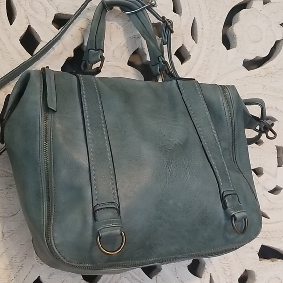 Vegan leather hobo medium Robin Blue Larger Satchel Vegan Leather Hobo bag - Picture 11 of 11